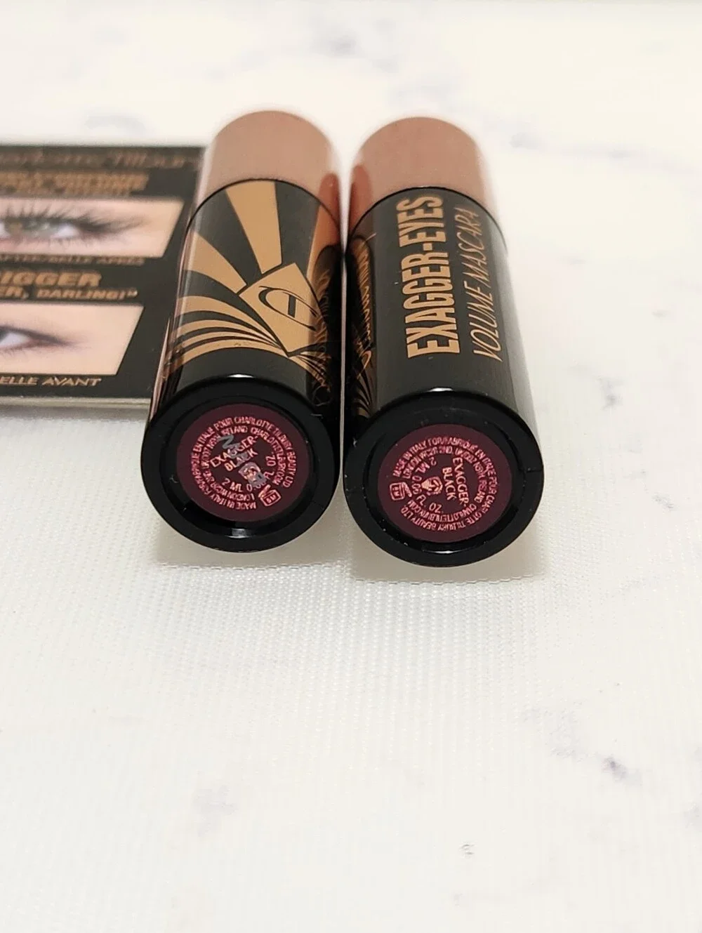 2 Charlotte Tilbury Exagger-Eyes Volume Mascara Mini Size .06 oz